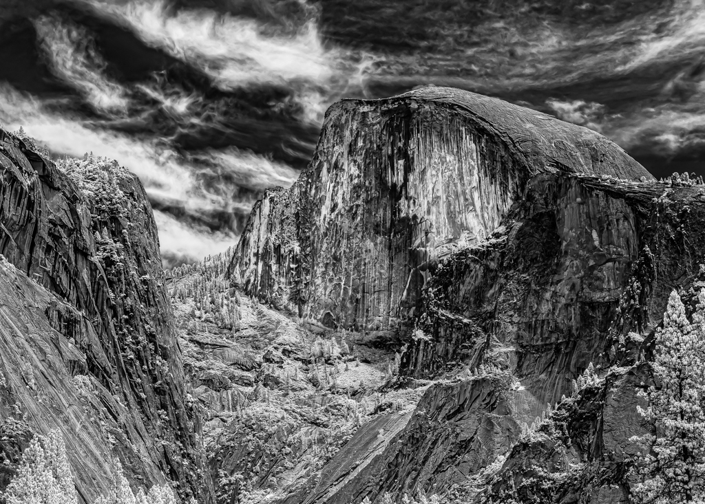 Half Dome in Infrared – A Monochrome Monument of Yosemite